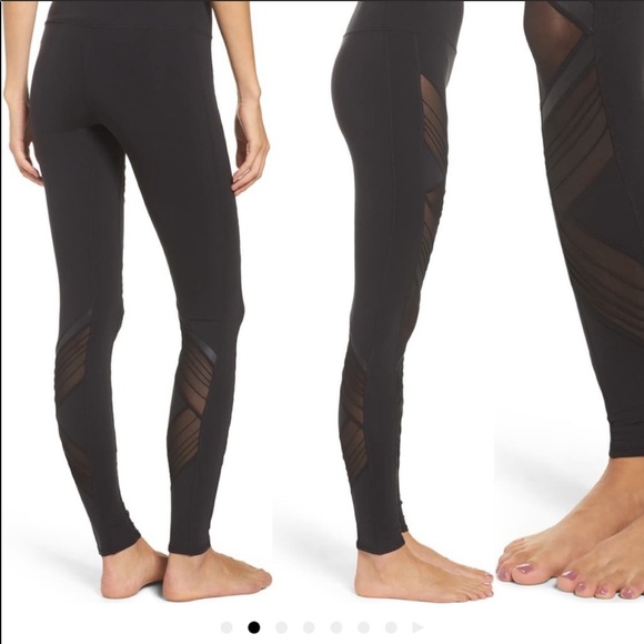 ALO High-Waist Ultimate Legging Mesh Panel Black S - Picture 3 of 15